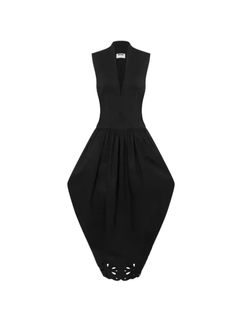 Moschino broderie-anglaise V-neck dress