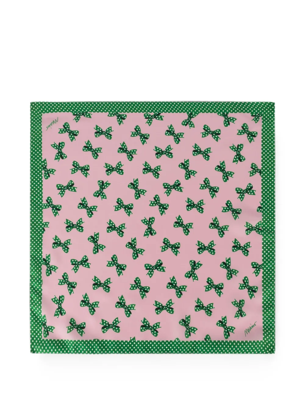 Moschino bow-print polka-dot scarf - Rosa