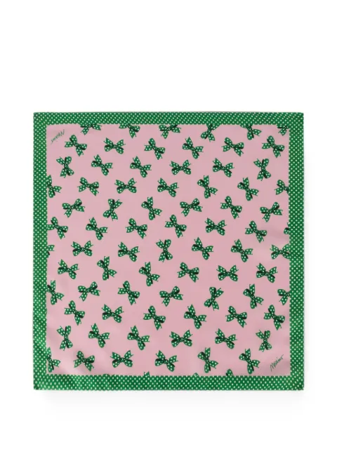 Moschino bow-print polka-dot scarf