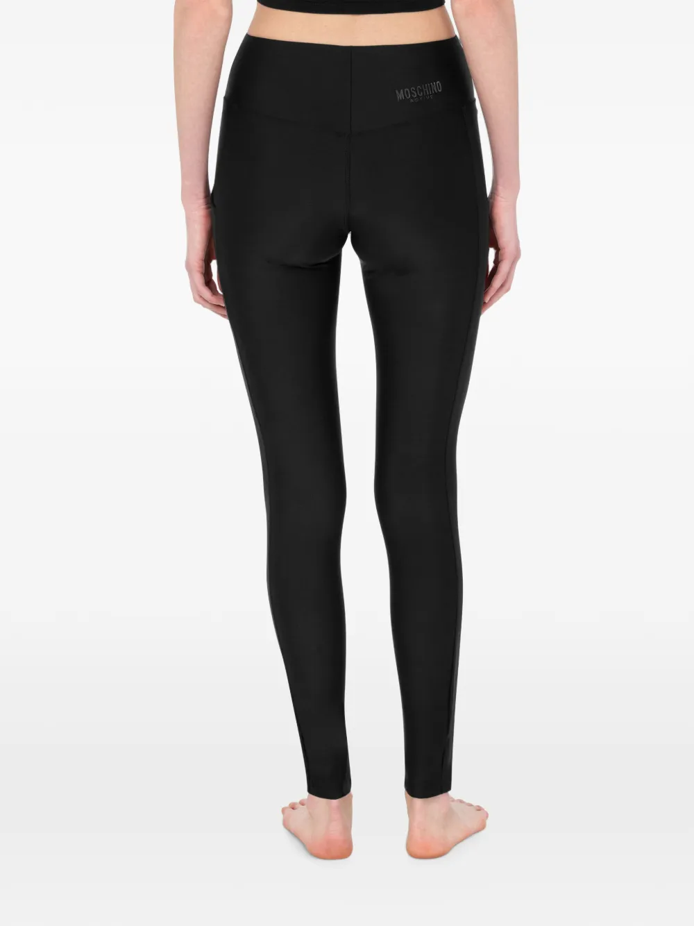 Moschino Legging met logoband Zwart