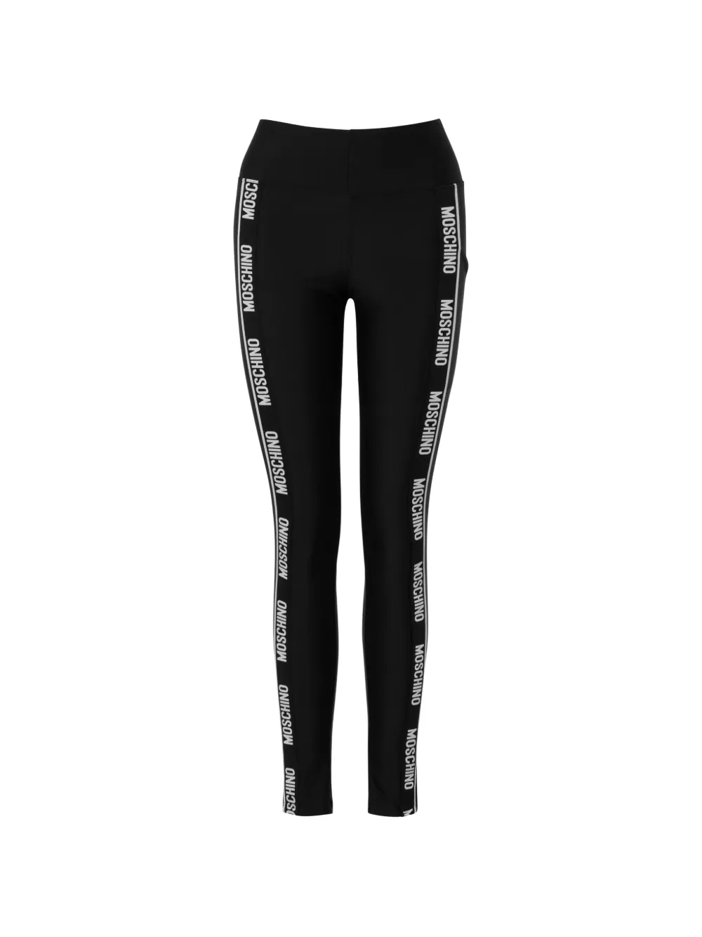 Moschino logo-tape leggings - Nero