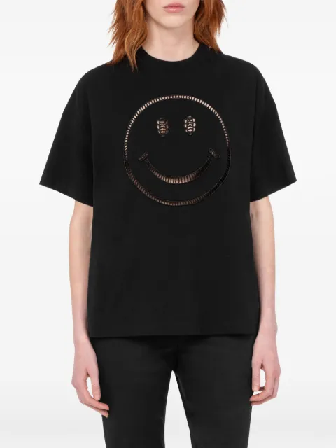 Moschino x Smiley laser-cut T-shirt