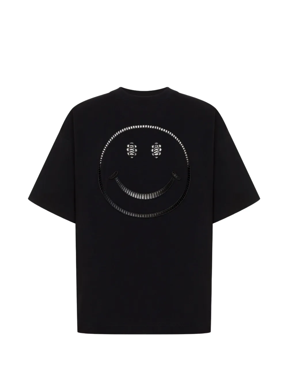 Moschino x Smiley laser-cut T-shirt - Nero