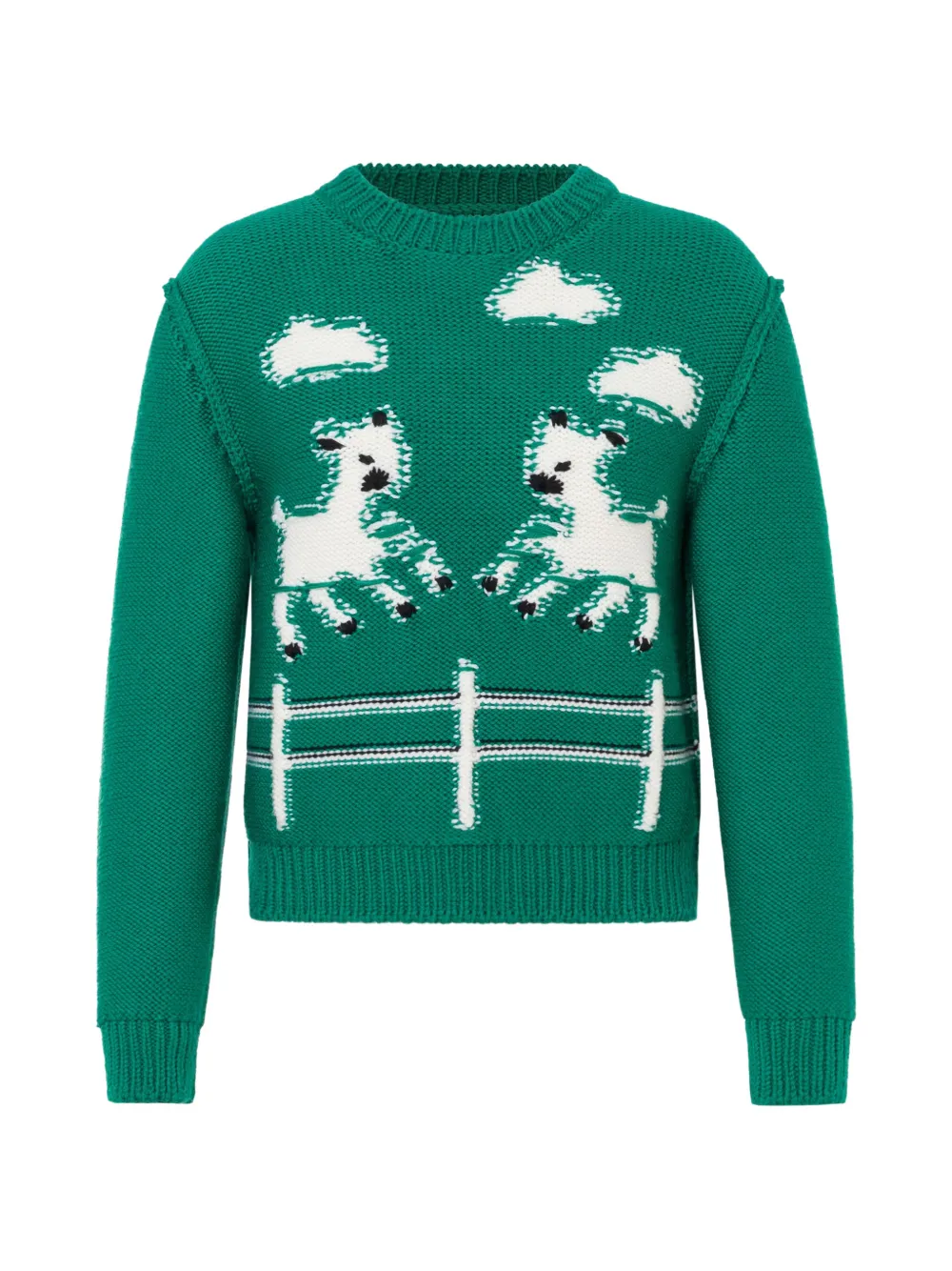 Moschino Maglione con intarsio - Verde