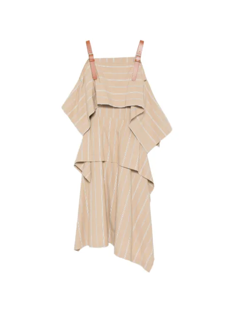 Moschino striped buckled-strap maxi dress