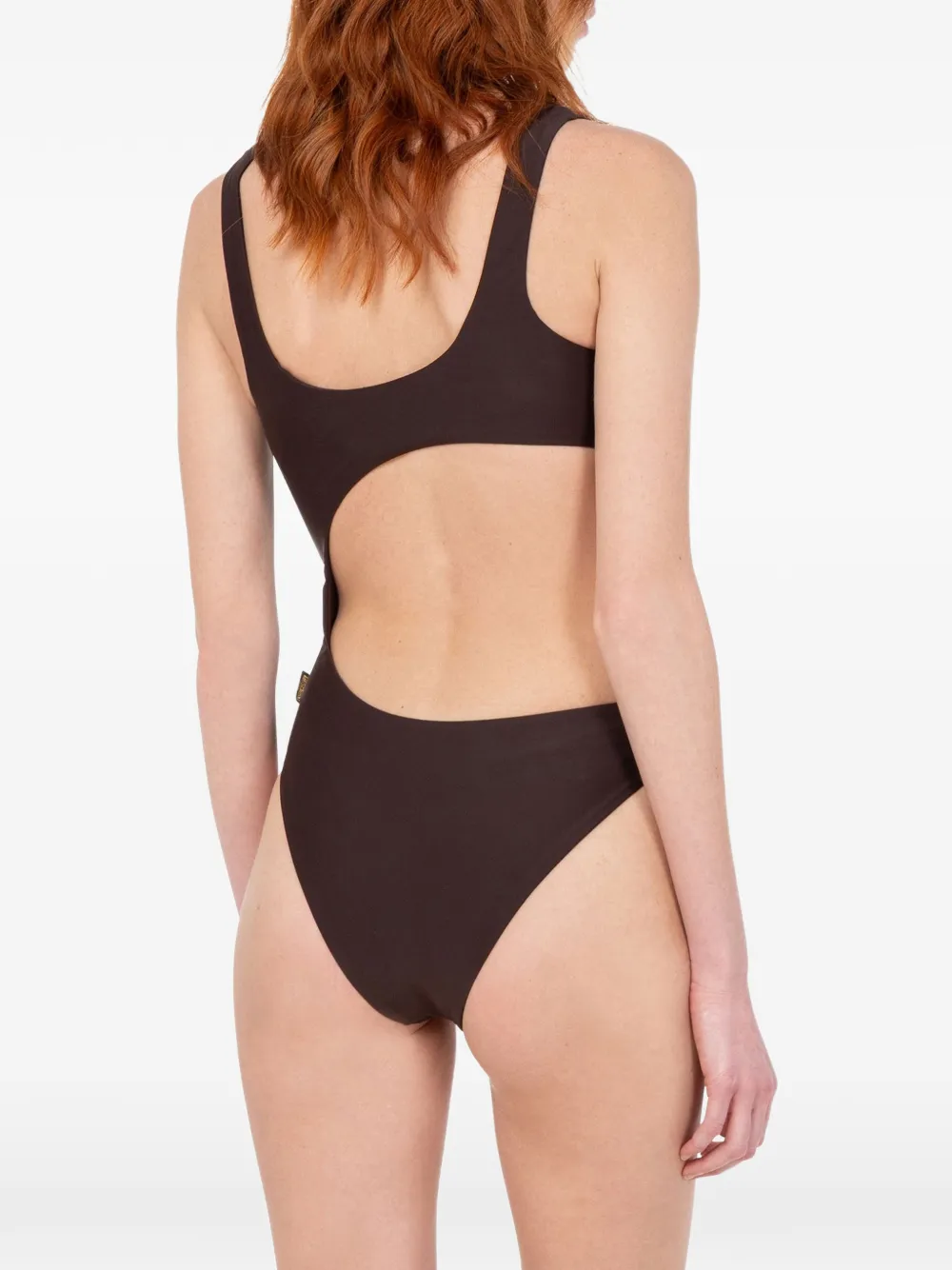 Moschino Badpak met uitgesneden details en hartpatroon Bruin