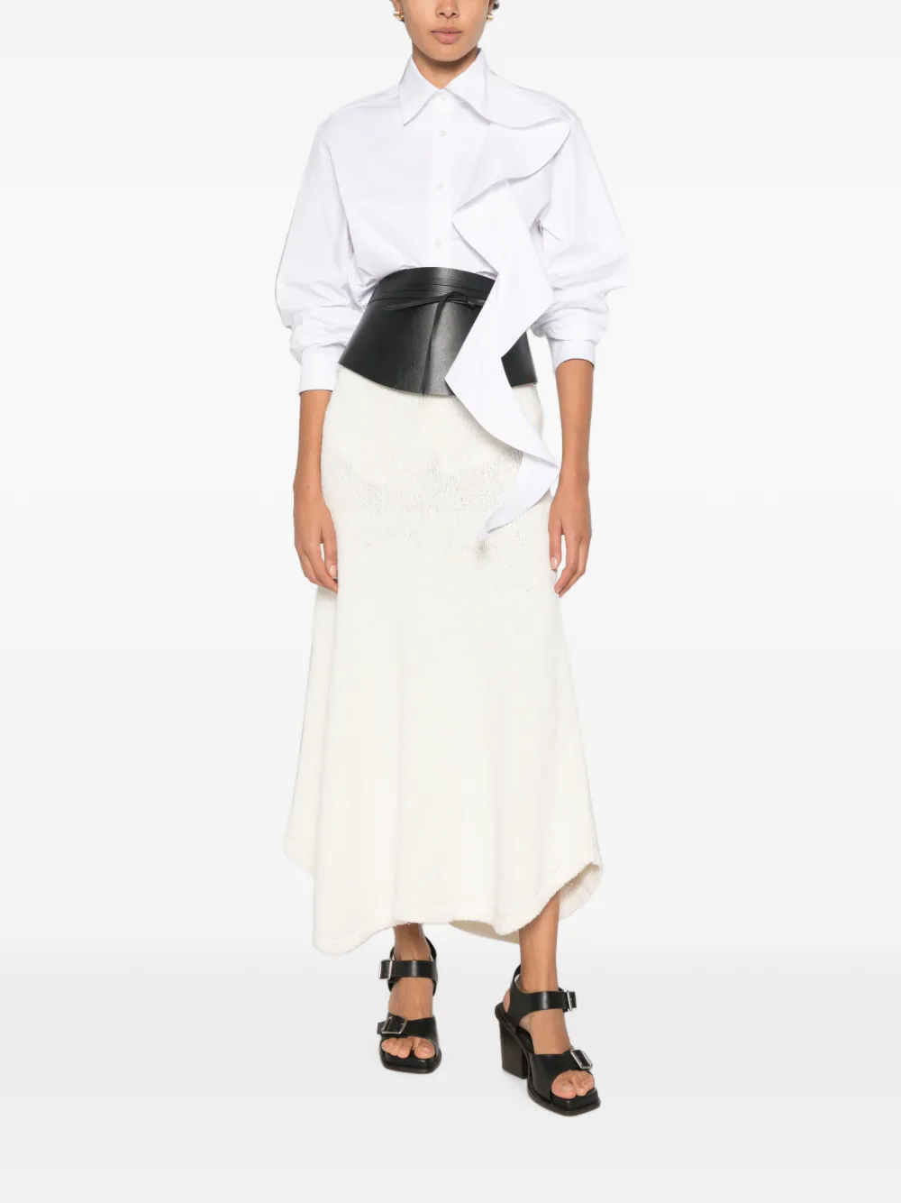 Moschino Blouse met ruches Wit
