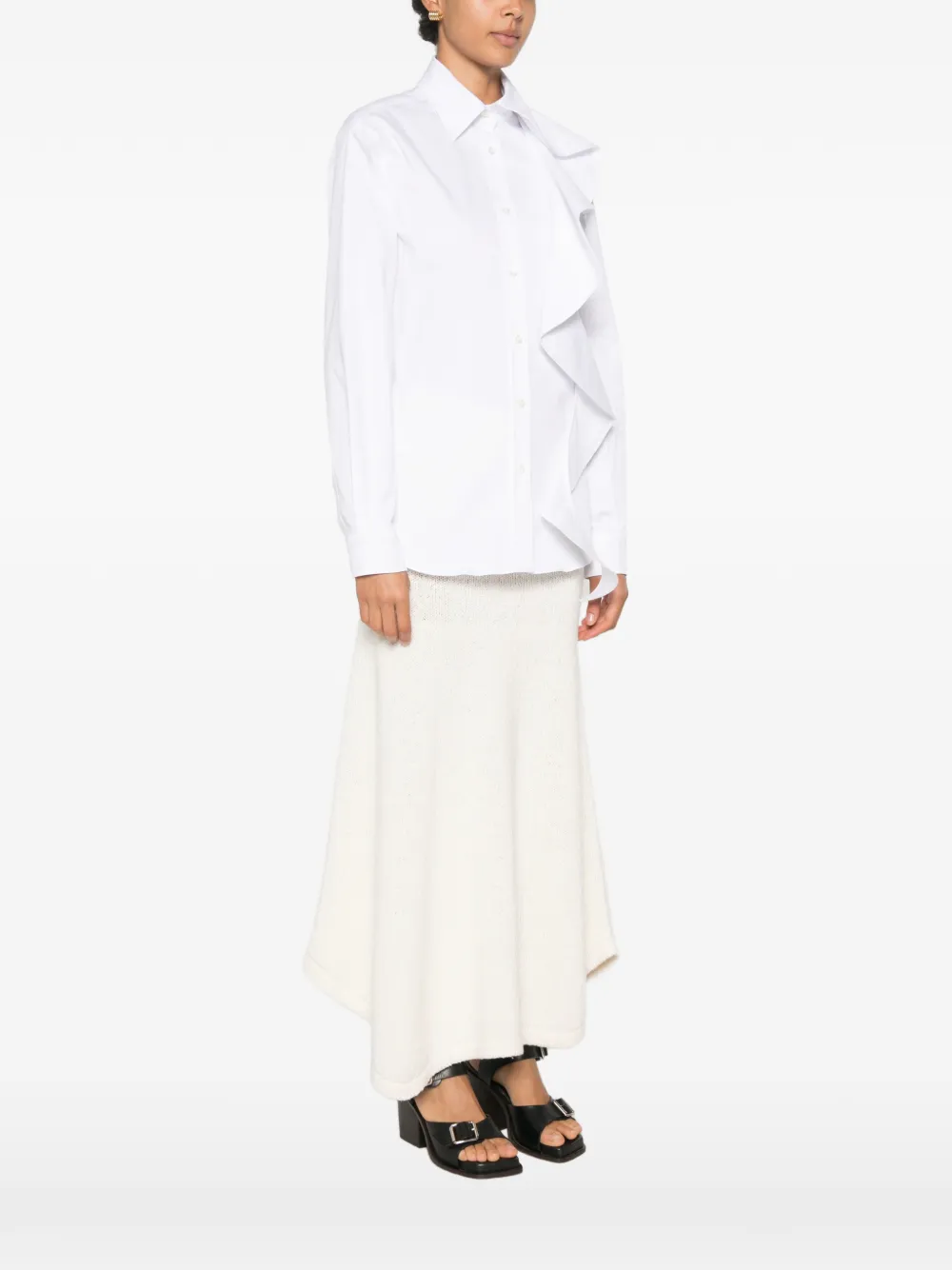 Moschino Blouse met ruches Wit