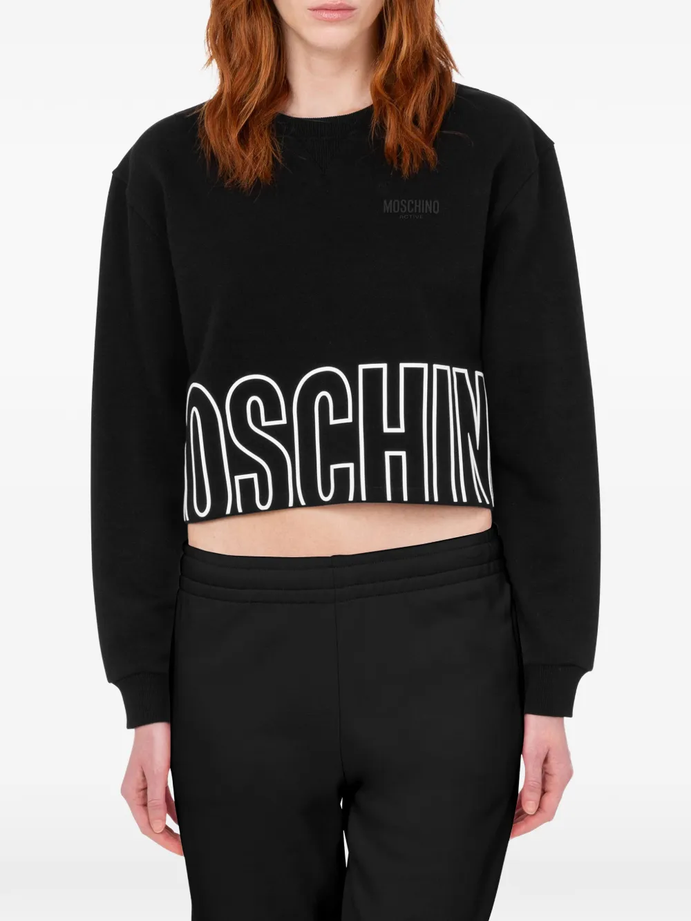 Moschino Sweater met logoprint Zwart