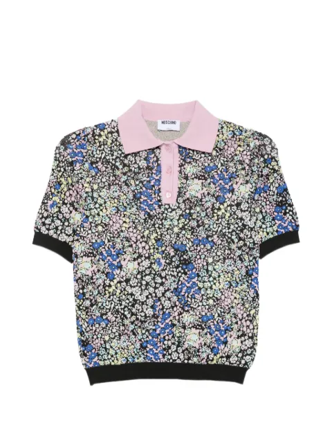 Moschino floral-print polo shirt