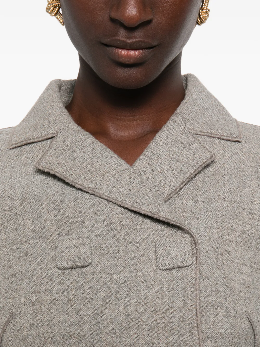 Moschino Jack met dubbele rij knopen en peplum-design Grijs