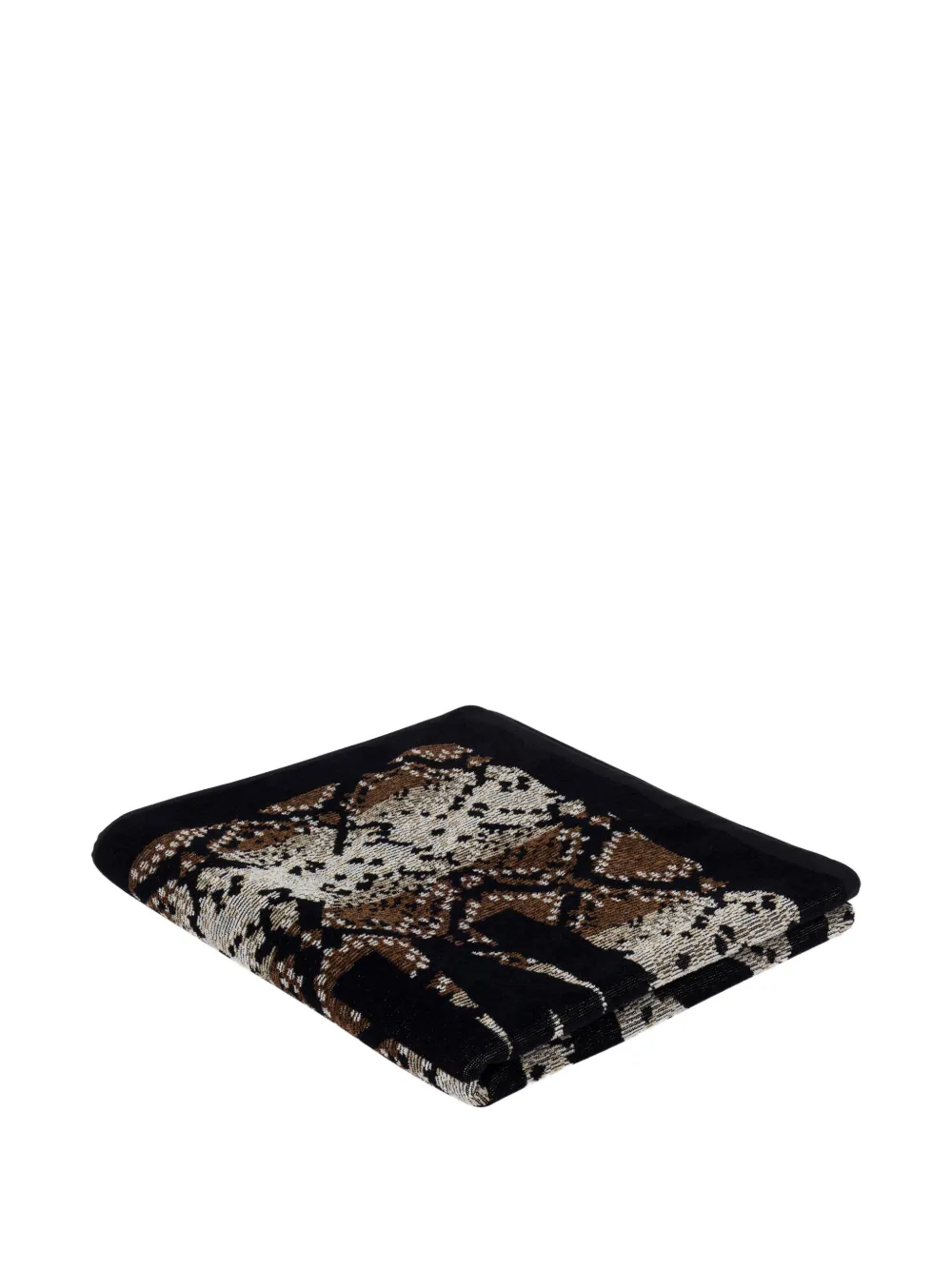 Moschino snake-print logo beach towel Zwart