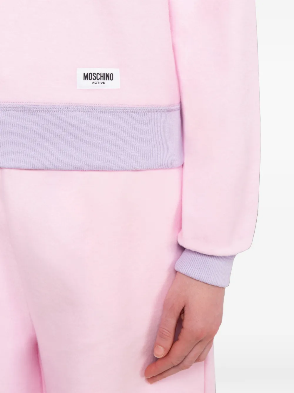 Moschino Hoodie met logopatch Roze