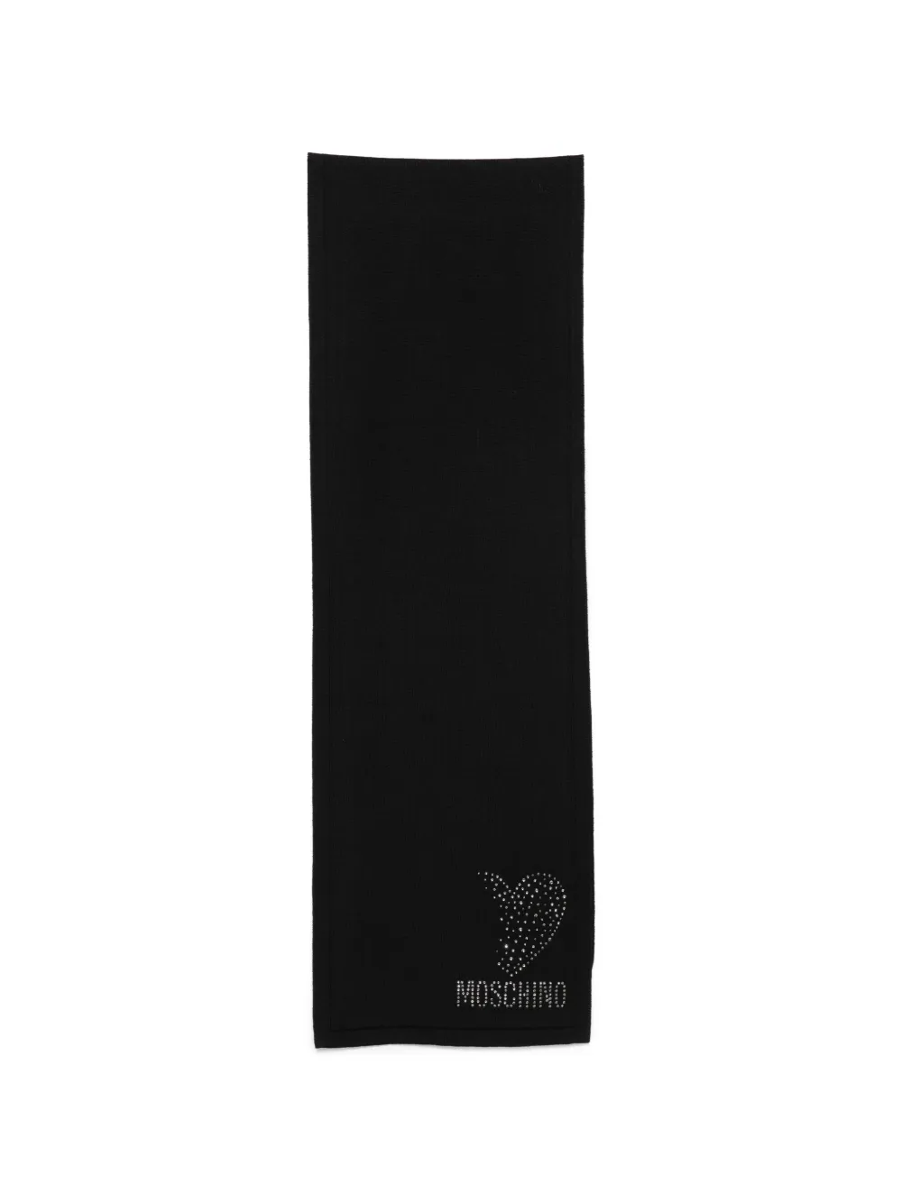 Moschino crystal-embellished heart scarf - Nero