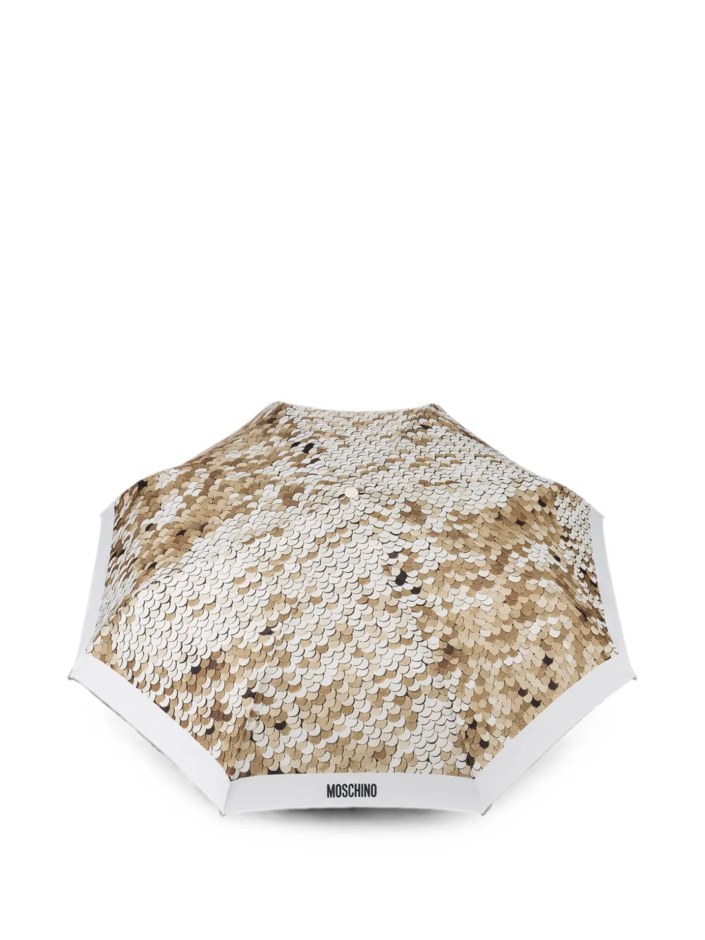 Moschino sequin-print umbrella - Gold