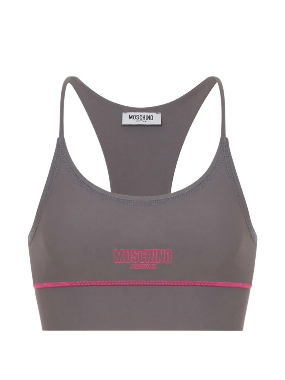 Moschino logo-print bra