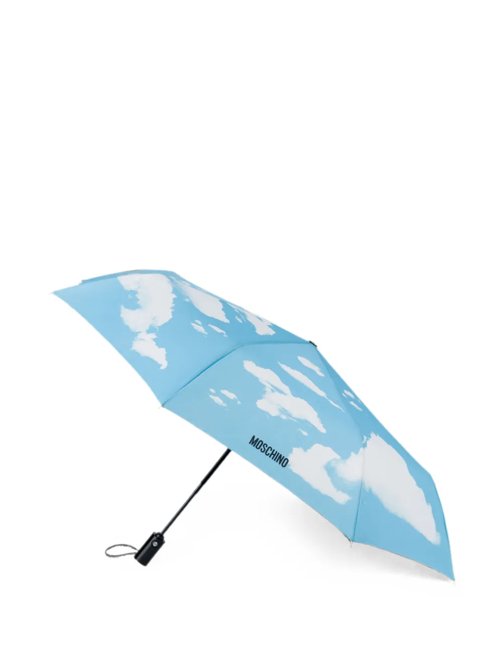 Moschino cloud-print telescopic umbrella - Blau