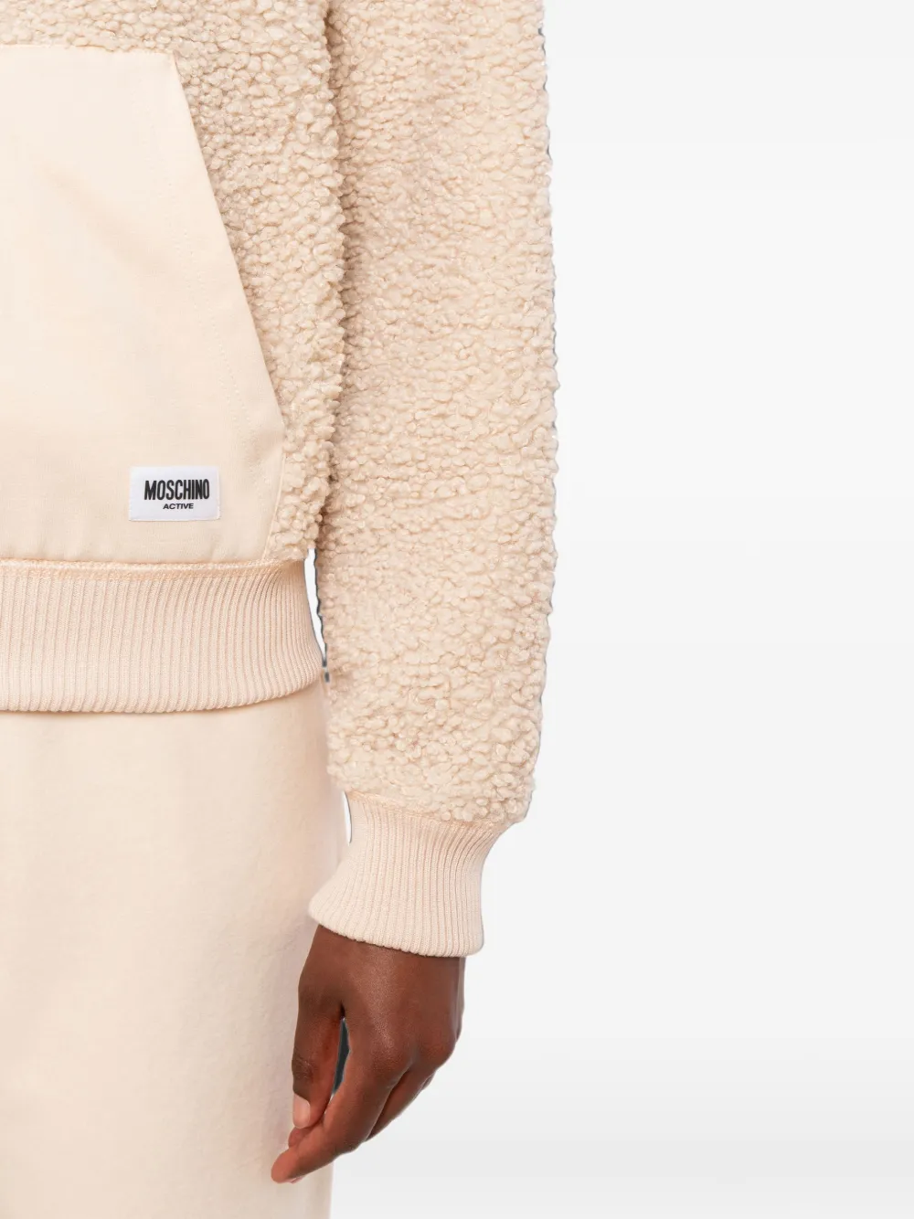 Moschino Sherpa fleece sweater Beige