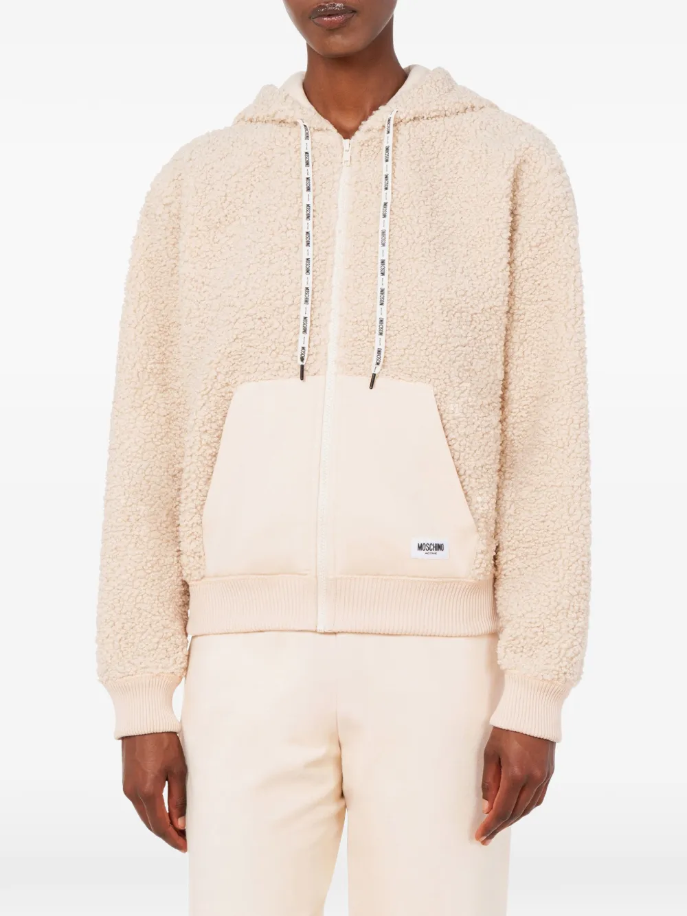 Moschino Sherpa fleece sweater Beige