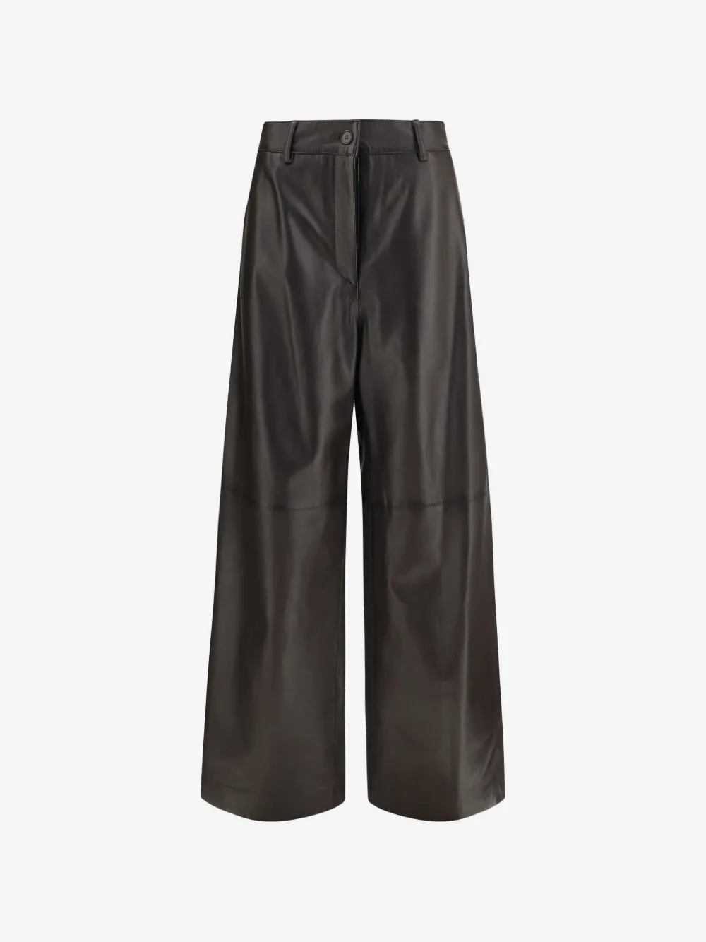 wide-leg leather trousers
