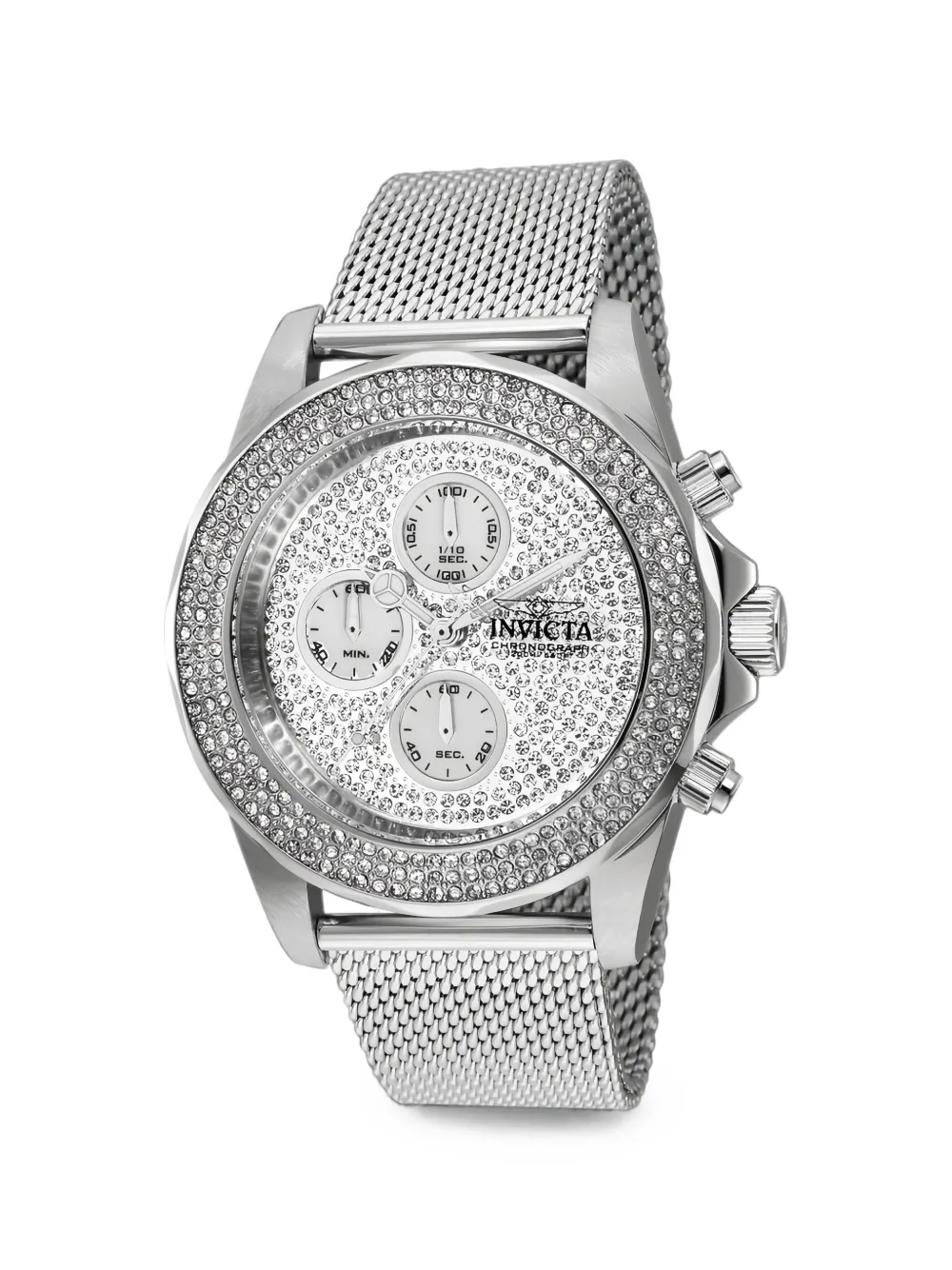 Invicta Orologio Pro Diver con cristalli 43mm - Argento