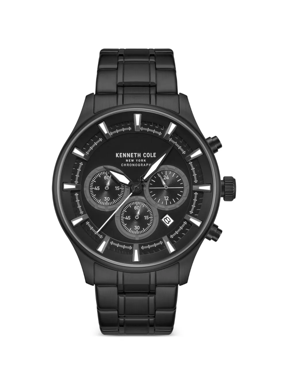 KENNETH COLE round-face 43.5mm watch - Nero