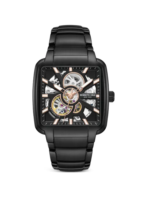 KENNETH COLE skeleton-dial square-face 40mm watch