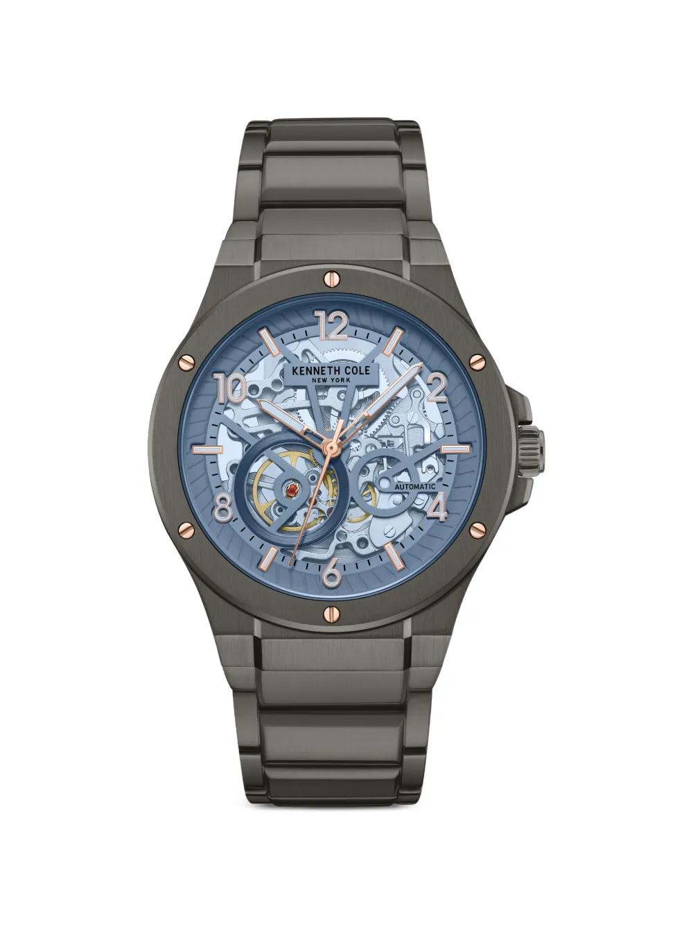 KENNETH COLE skeleton-dial 42mm watch - Blu