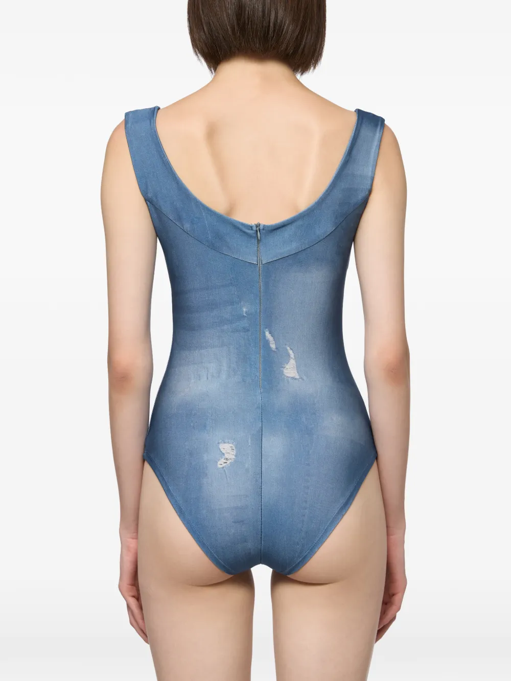 Atu Body Couture Korset top met print Blauw