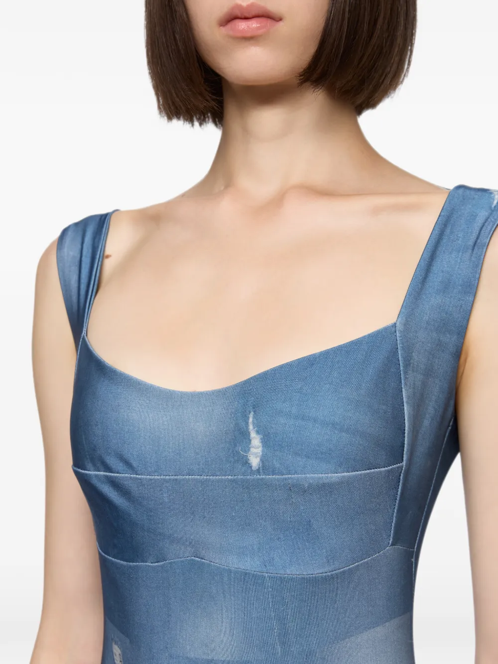 Atu Body Couture Korset top met print Blauw