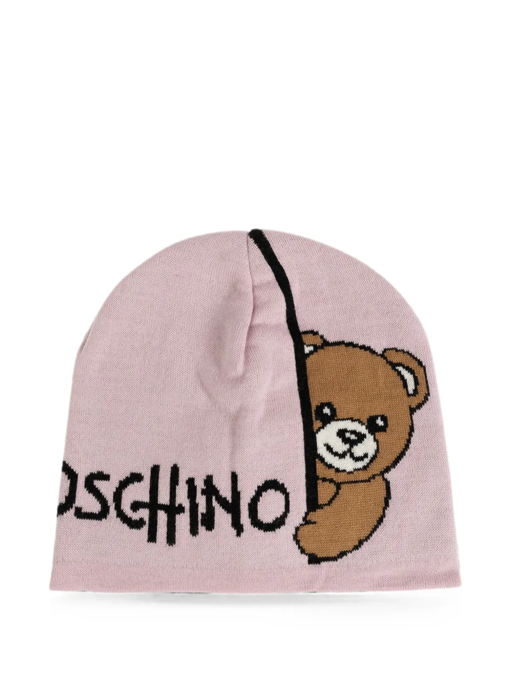 Moschino logo-print Teddy Bear beanie hat - Rosa