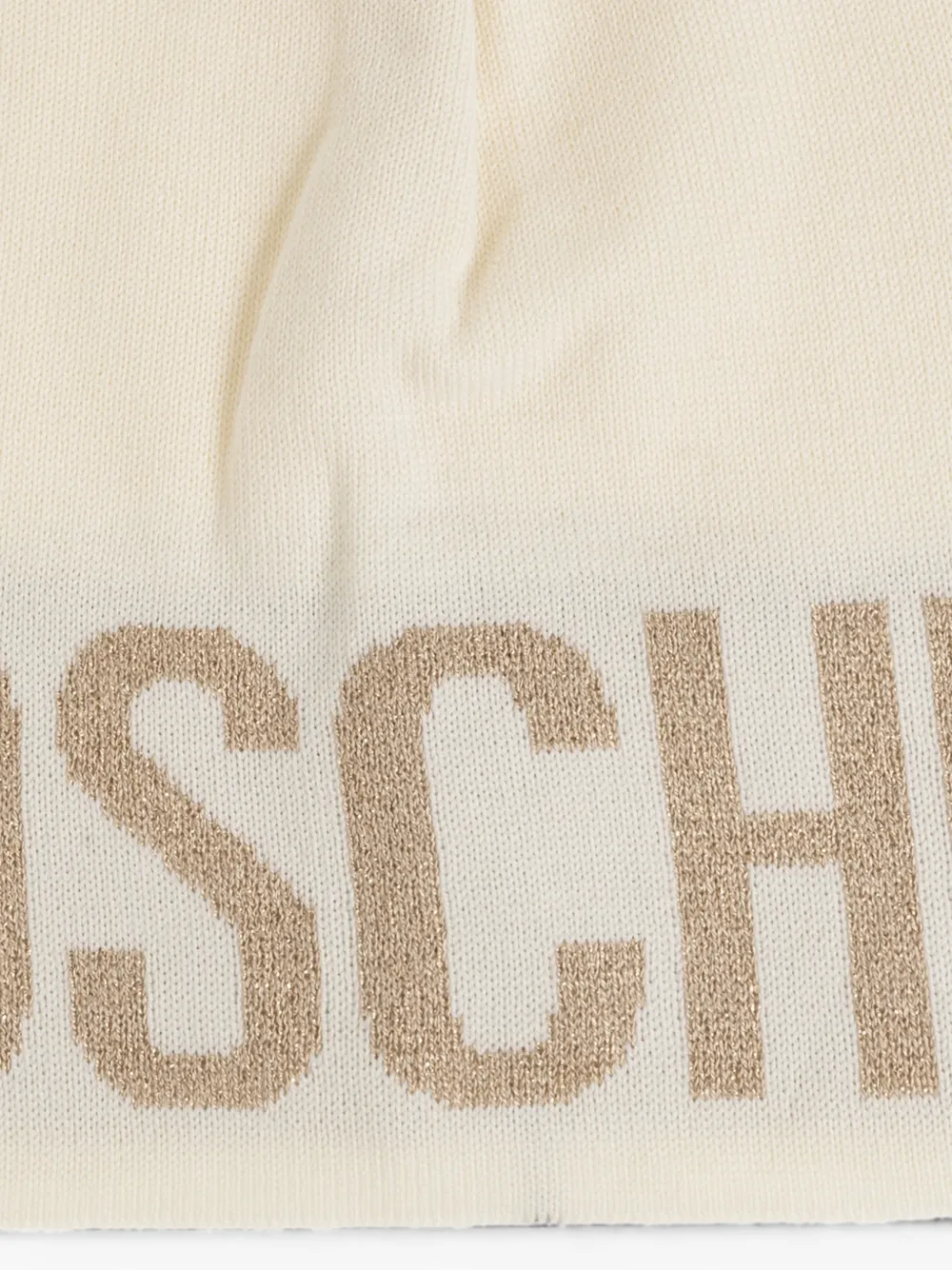 Moschino Muts met logo Beige