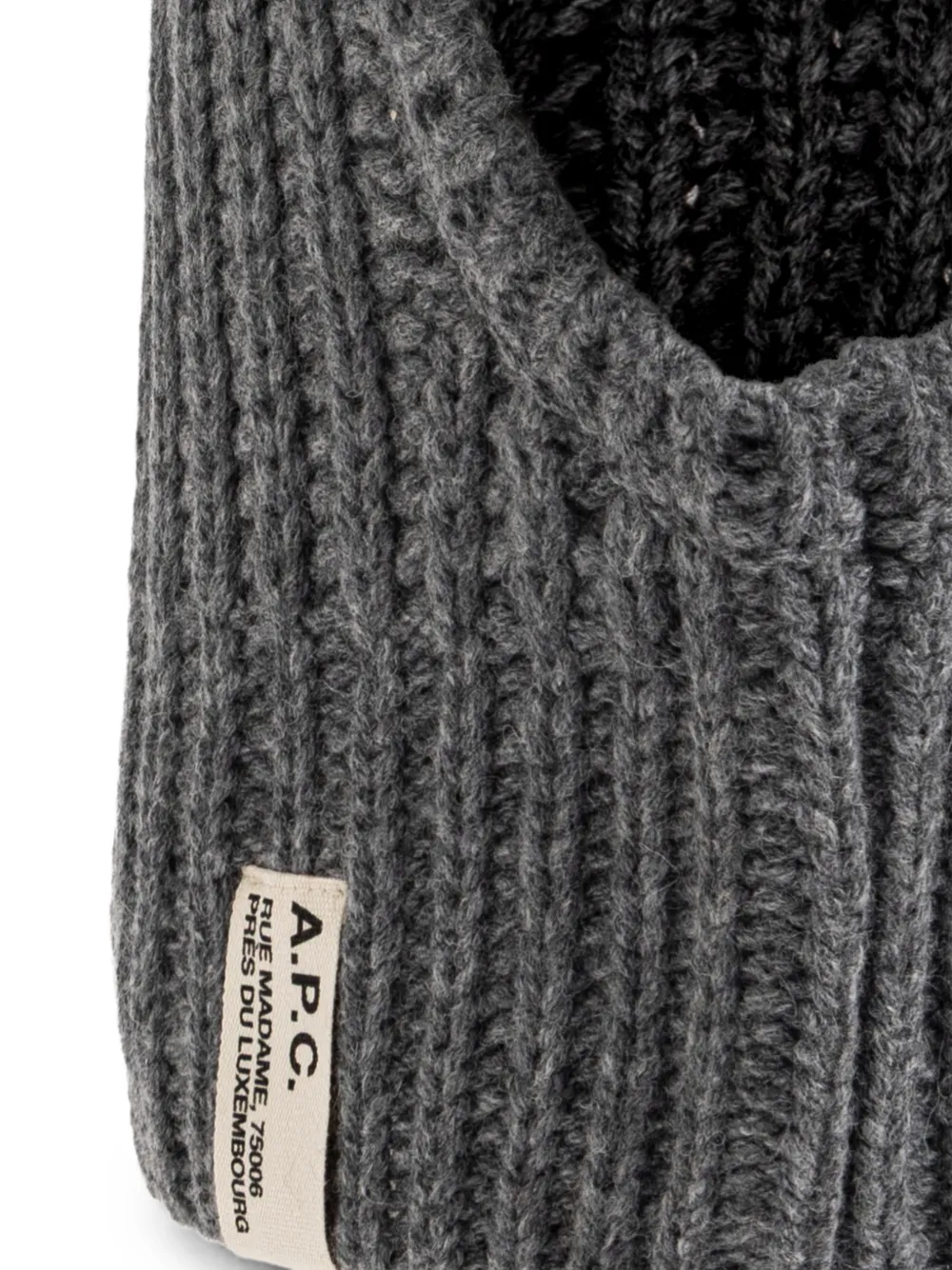 A.P.C. ribbed-knit Balaclava | Grey | FARFETCH RO
