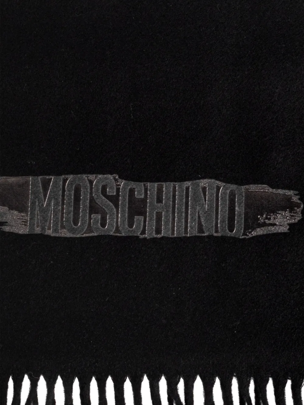 Moschino Sjaal met logopatch Zwart