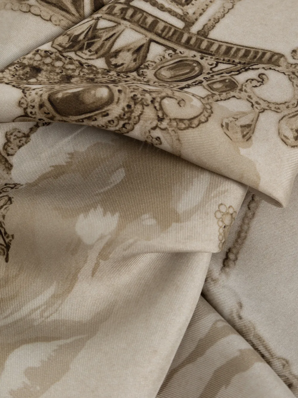 Moschino Zijden sjaal Beige