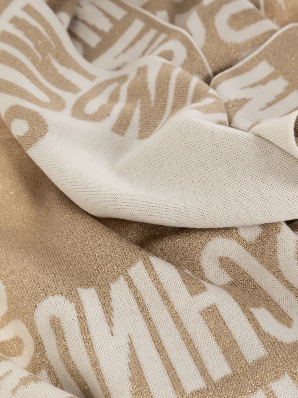 Moschino Sjaal met lurex draad Beige