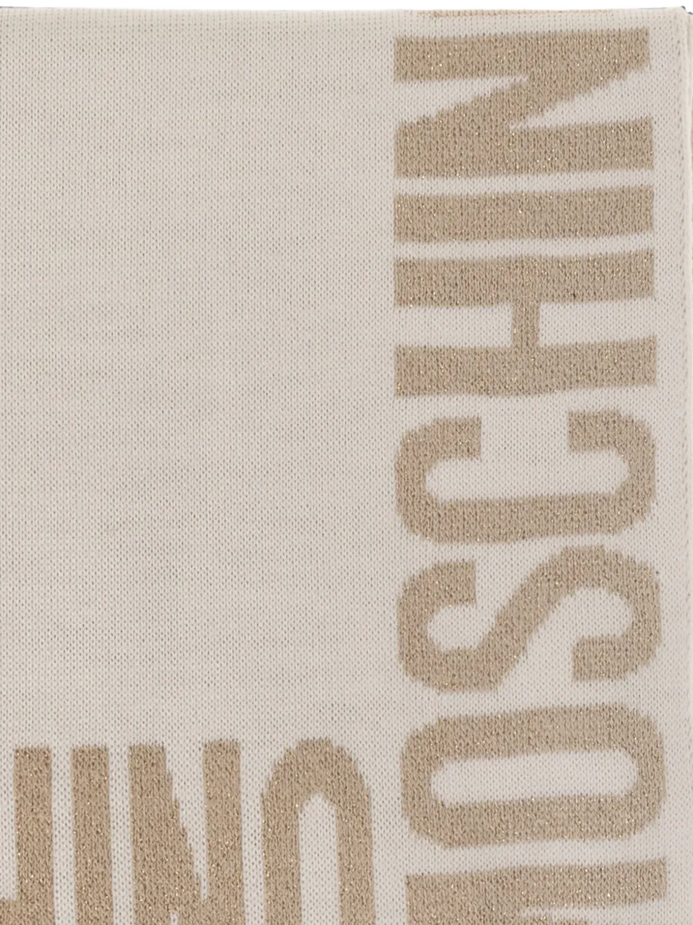 Moschino Sjaal met lurex draad Beige