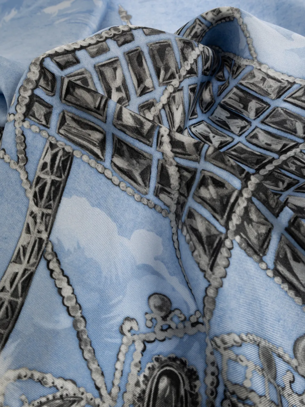 Moschino Zijden sjaal Blauw