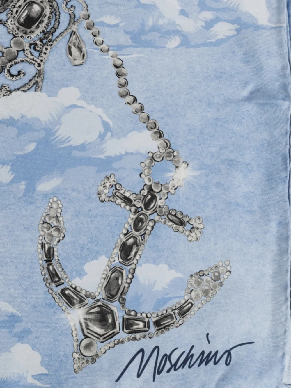 Moschino Zijden sjaal Blauw