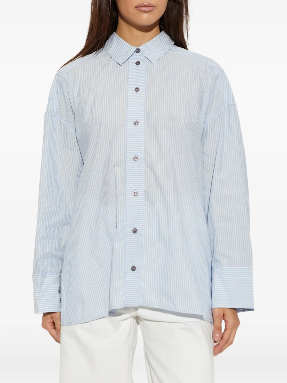 MUNTHE Sweater met pailletten Blauw