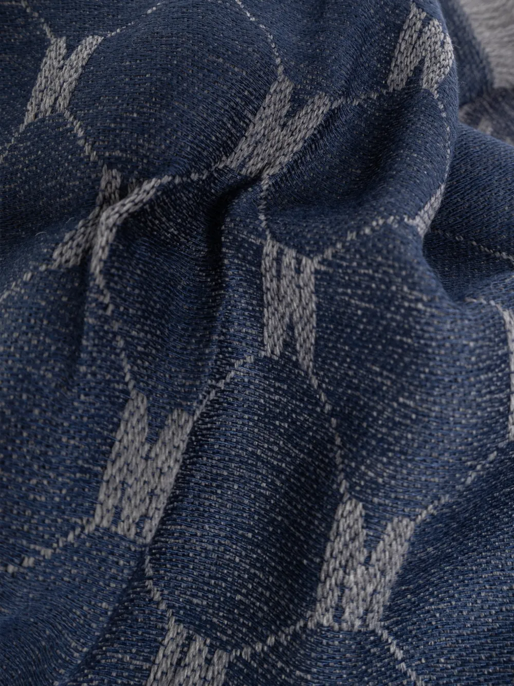 Moschino Sjaal met monogramprint Blauw