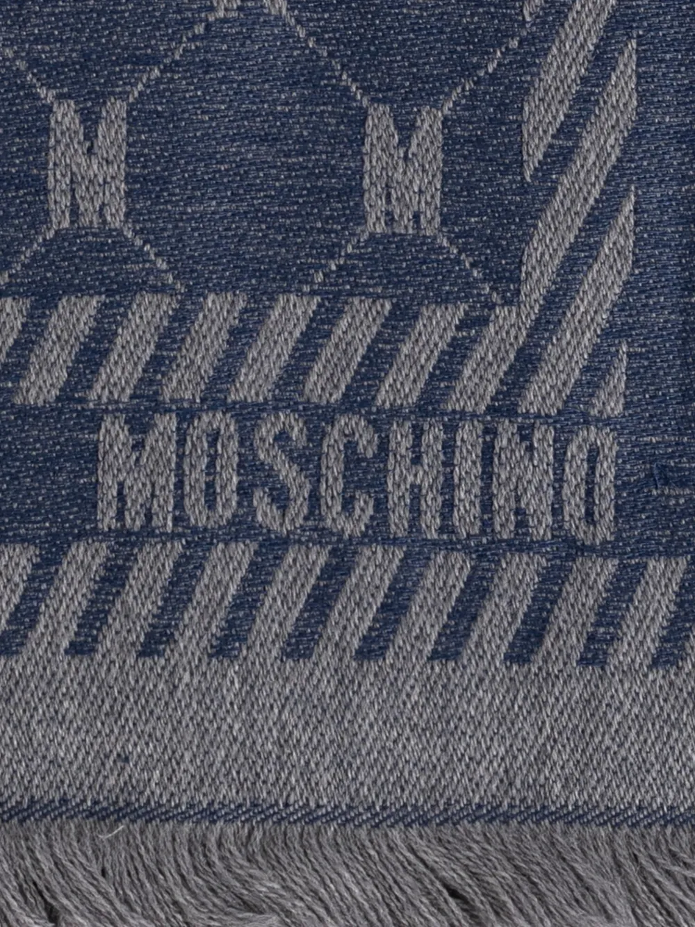 Moschino Sjaal met monogramprint Blauw