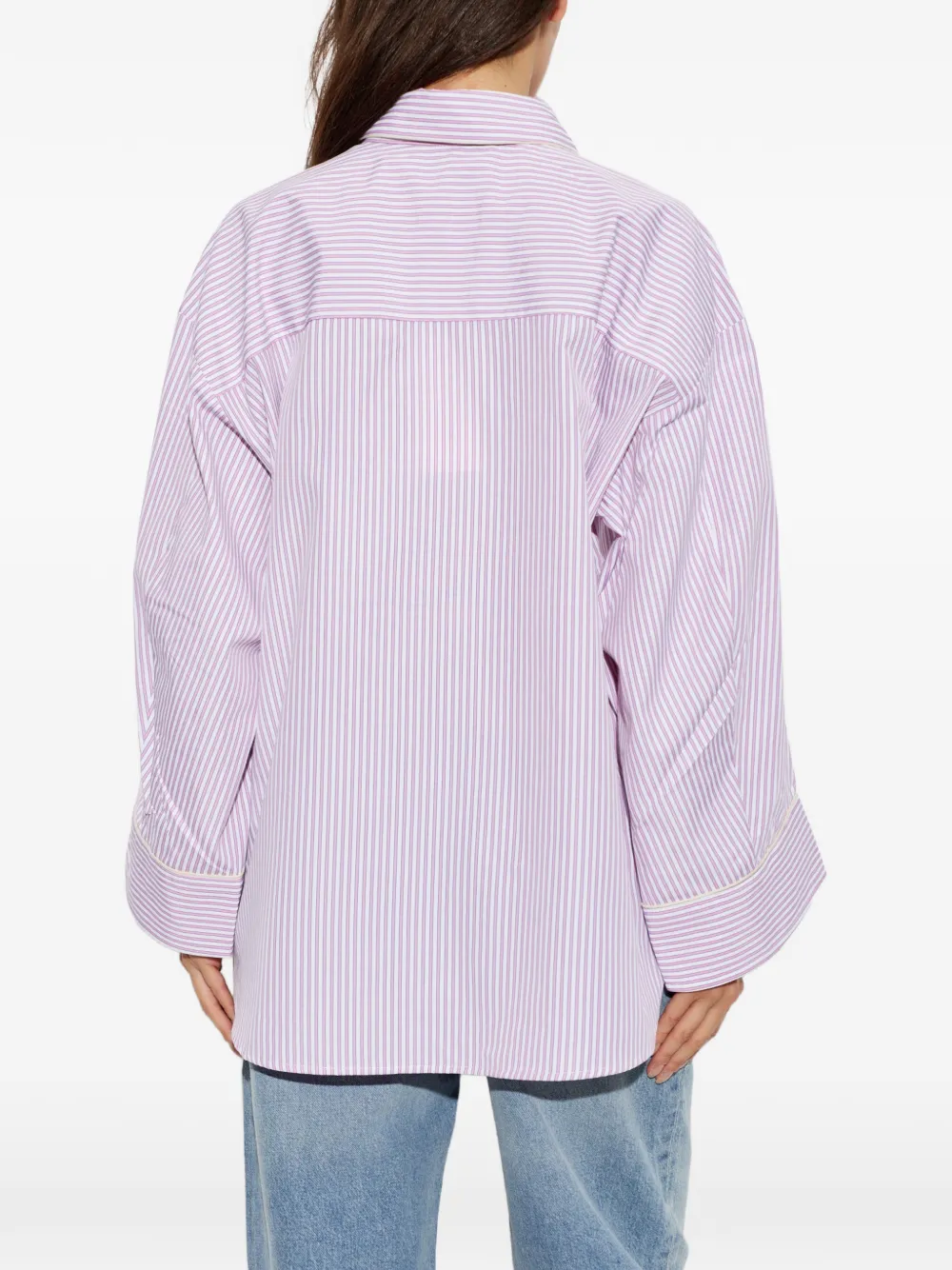 MUNTHE Voyage gestreepte blouse Wit