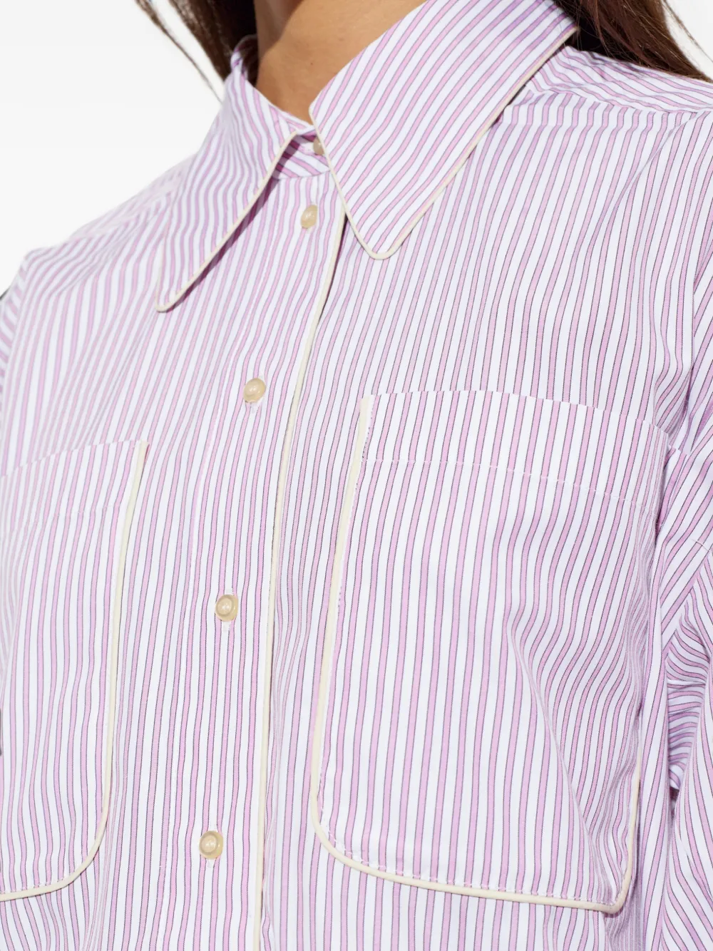 MUNTHE Voyage gestreepte blouse Wit