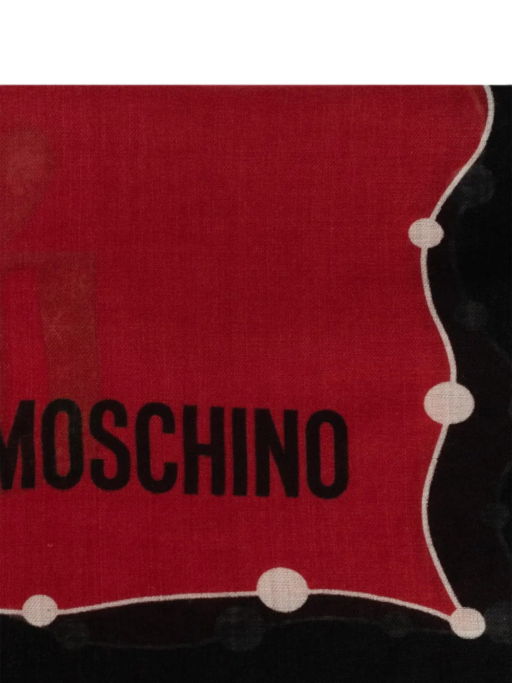 Moschino Teddy Bear sjaal met logo Rood