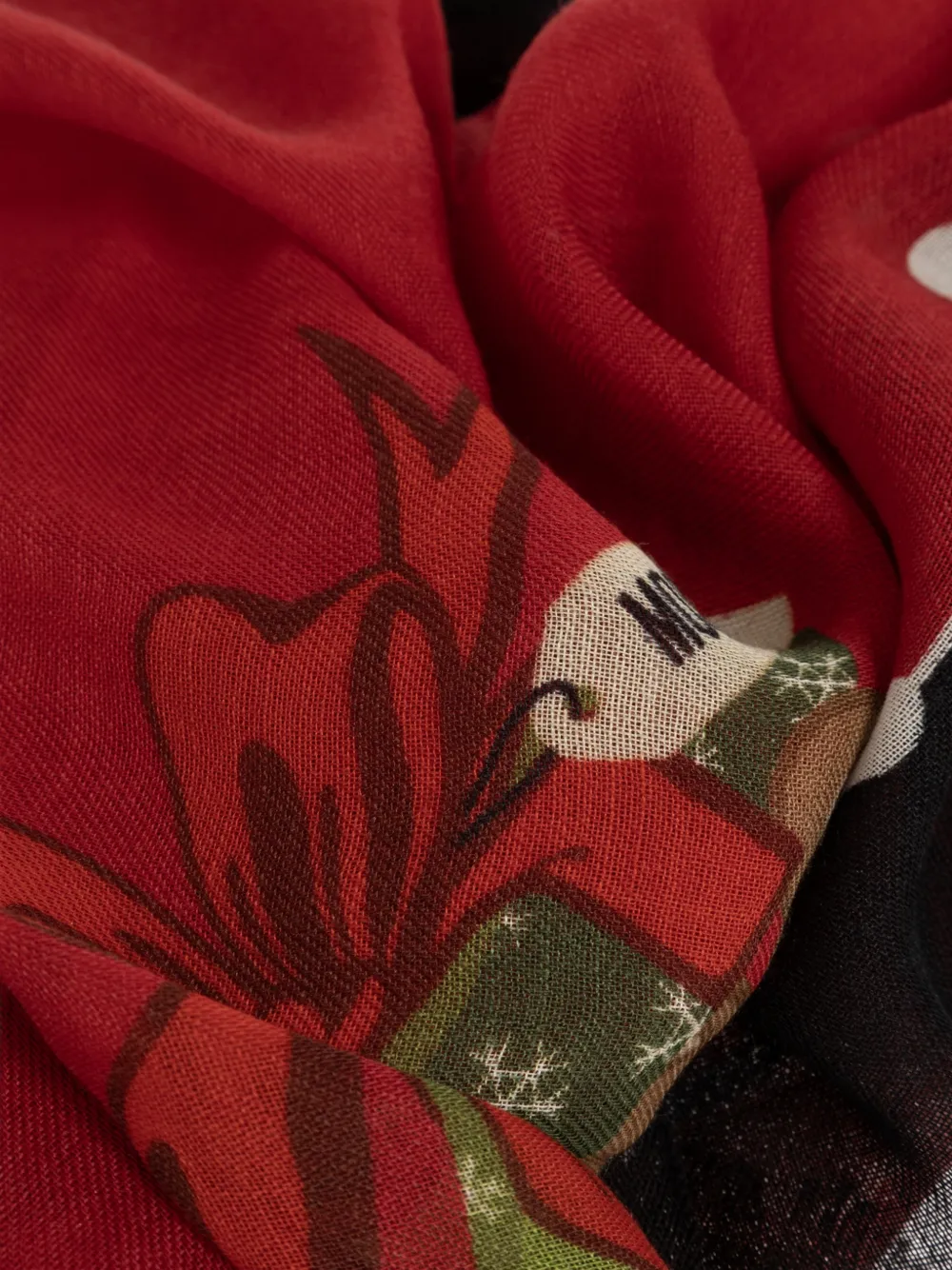 Moschino Teddy Bear sjaal met logo Rood