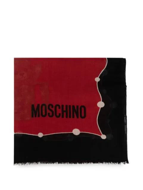 Moschino Teddy Bear logo scarf