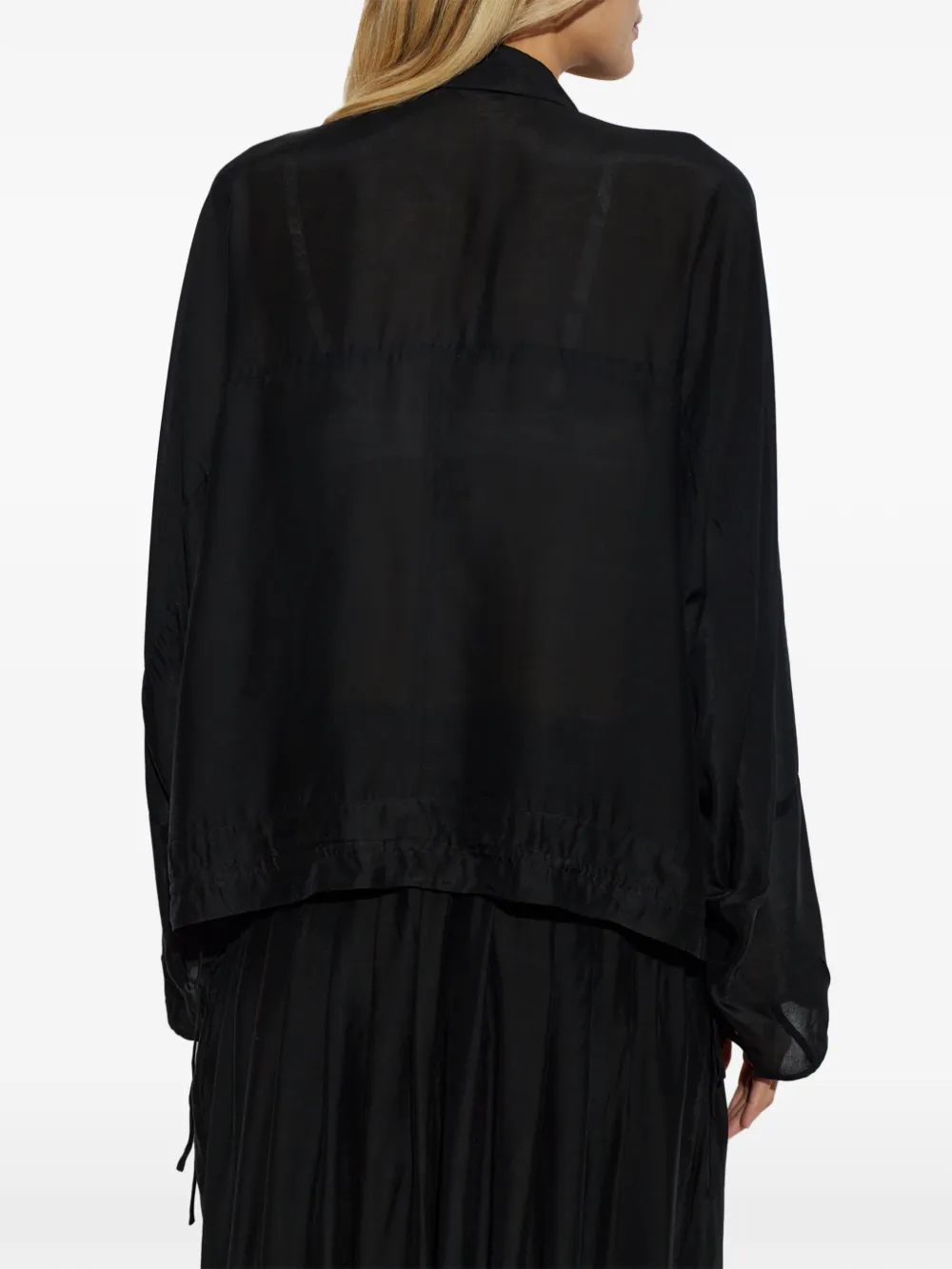 MUNTHE Vigil blouse met zakdetail Zwart
