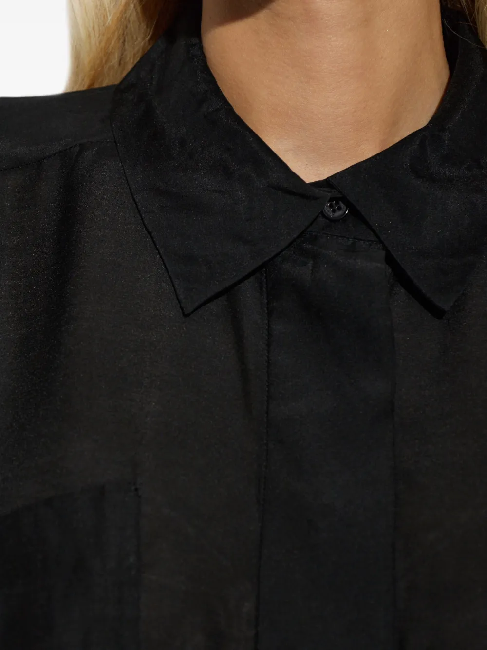 MUNTHE Vigil blouse met zakdetail Zwart