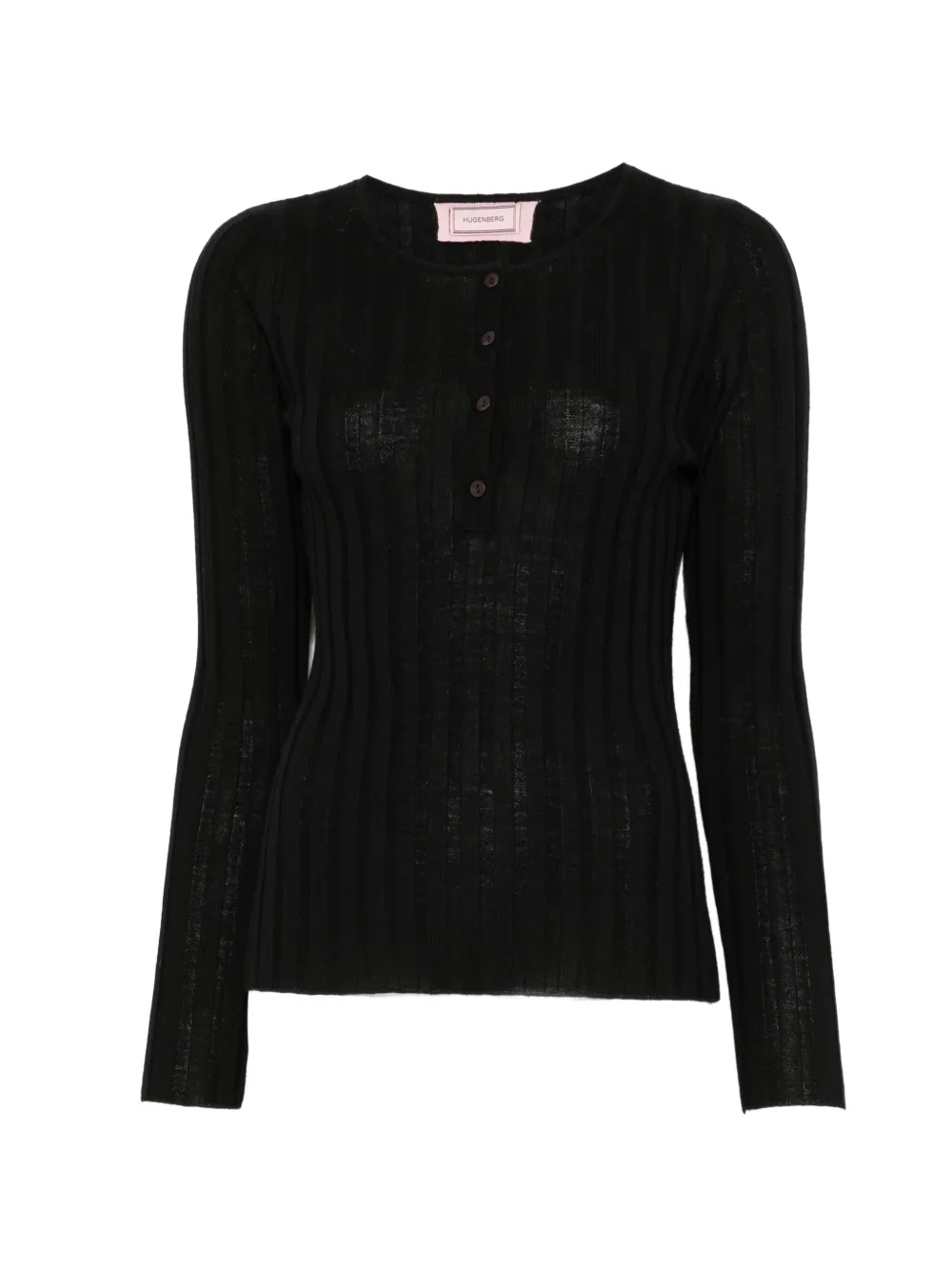 Hugenberg ribbed-knit henley sweatshirt